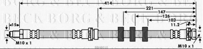 BORG & BECK bbh8010 -  Тормозной шланг